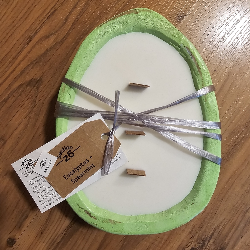 Green Dough Bowl Candle